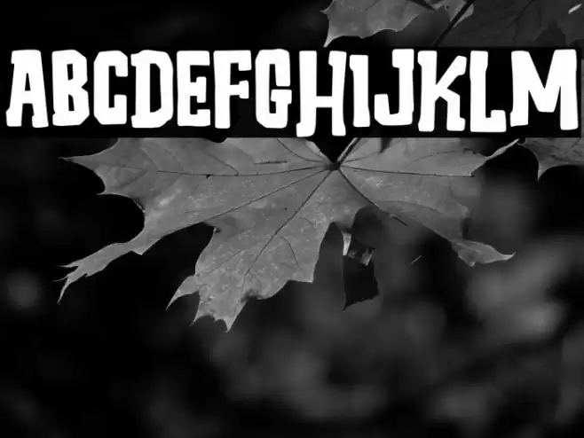 Autophobia Font examples