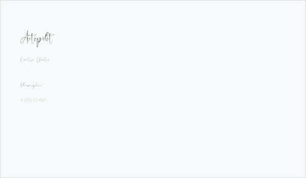 Autopilot Business Card