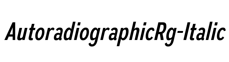 AutoradiographicRg-Italic  नि: शुल्क फ़ॉन्ट्स डाउनलोड