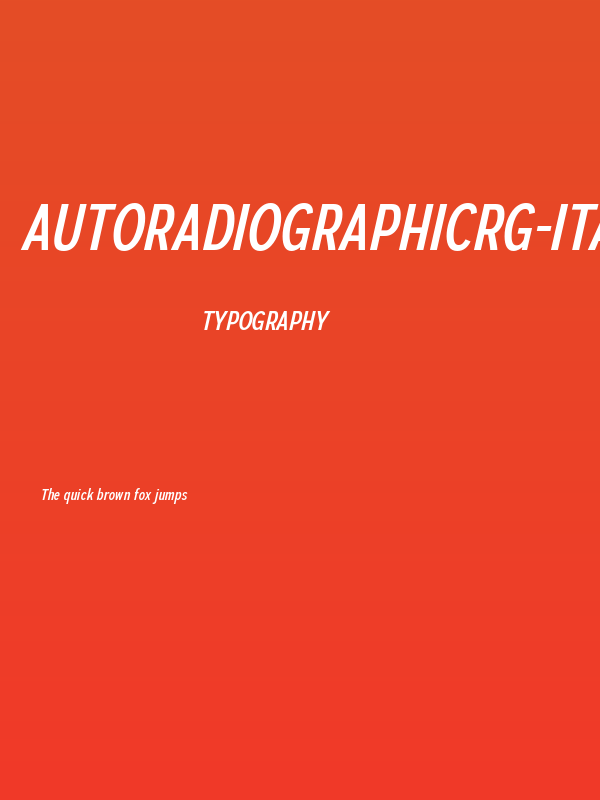 AutoradiographicRg-Italic Poster