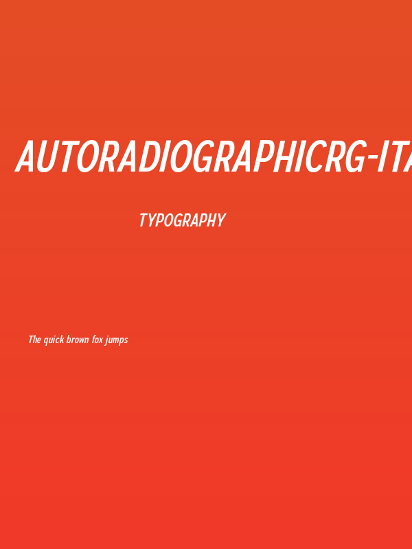 AutoradiographicRg-Italic Poster