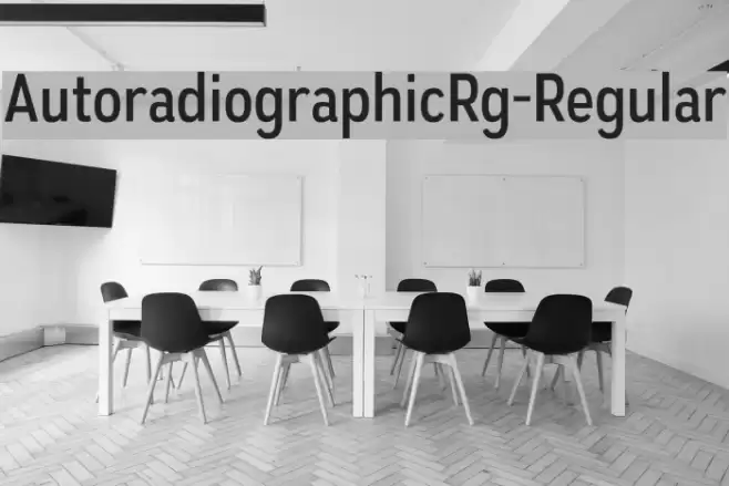 AutoradiographicRg-Regular Font examples