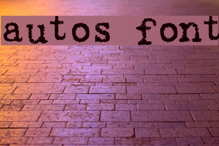 Autos Font examples