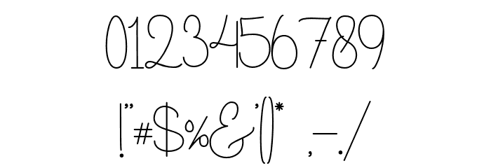 Autoscript Font OTHER CHARS