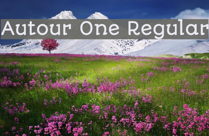 Autour One Regular Font examples