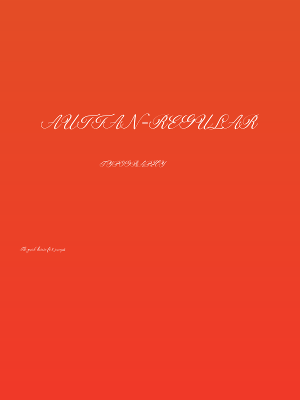 Auttan-Regular Poster