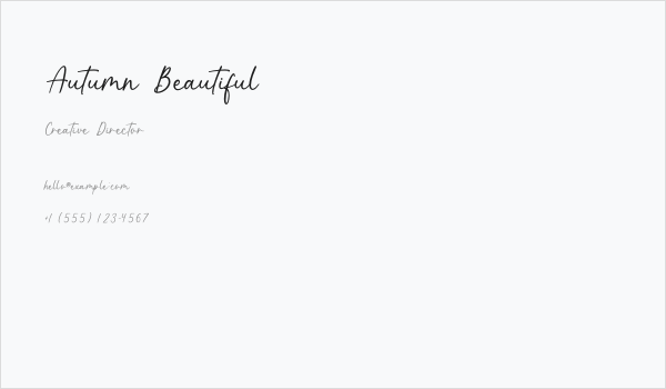 Autumn Beautiful Business Card