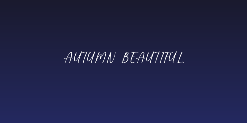 Autumn Beautiful Social Header