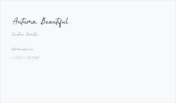 Autumn Beautiful Business Card