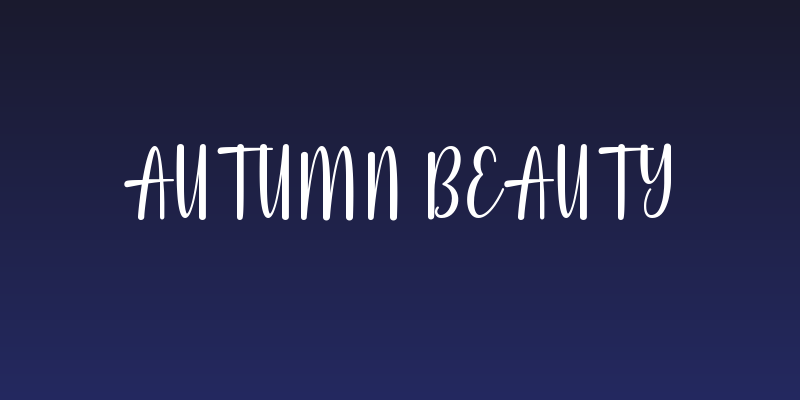 Autumn Beauty Social Header