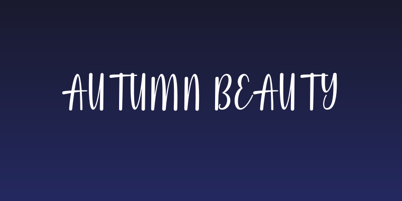 Autumn Beauty Social Header