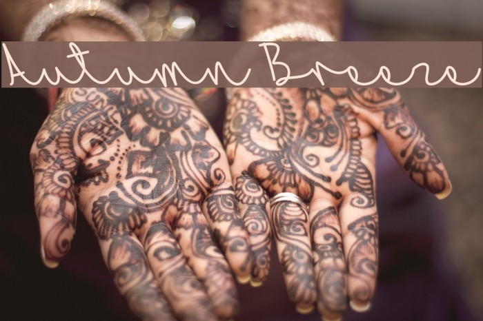 Autumn Breeze Font examples