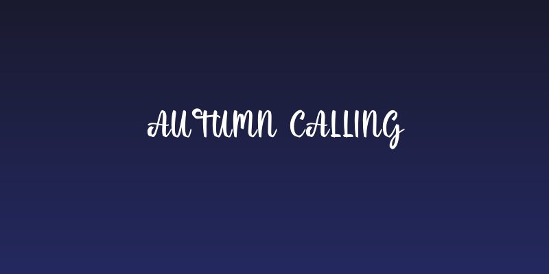 Autumn Calling Social Header