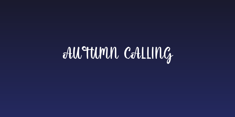 Autumn Calling Social Header