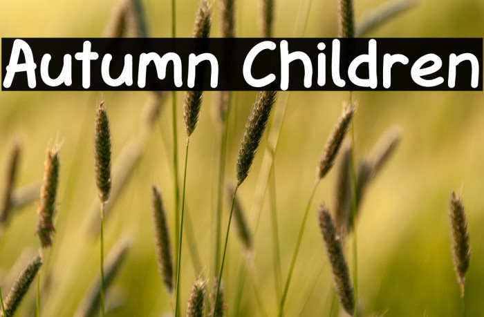 Autumn Children Example 1