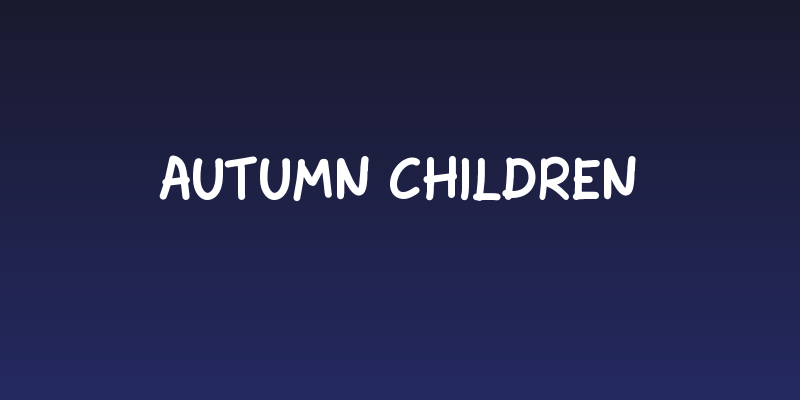 Autumn Children Social Header