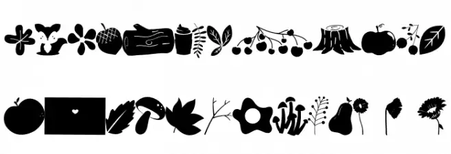 Autumn Days - Personal Use Clipart Fonte MAIÚSCULAS
