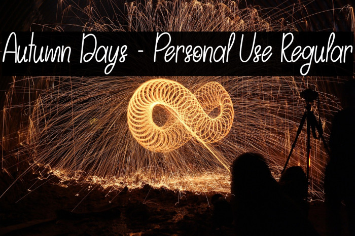 Autumn Days - Personal Use Regular Example 1