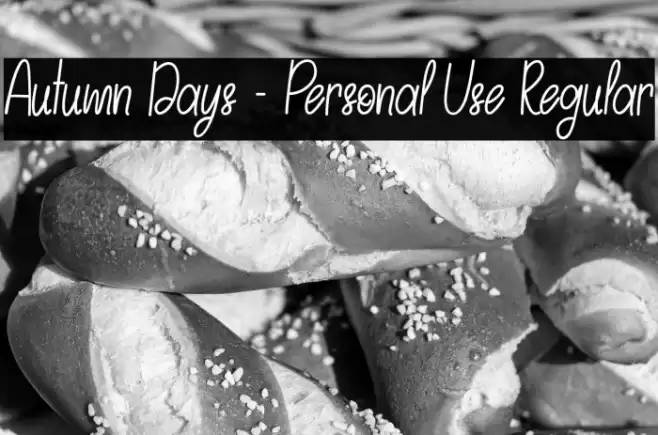 Autumn Days - Personal Use Regular フォント examples