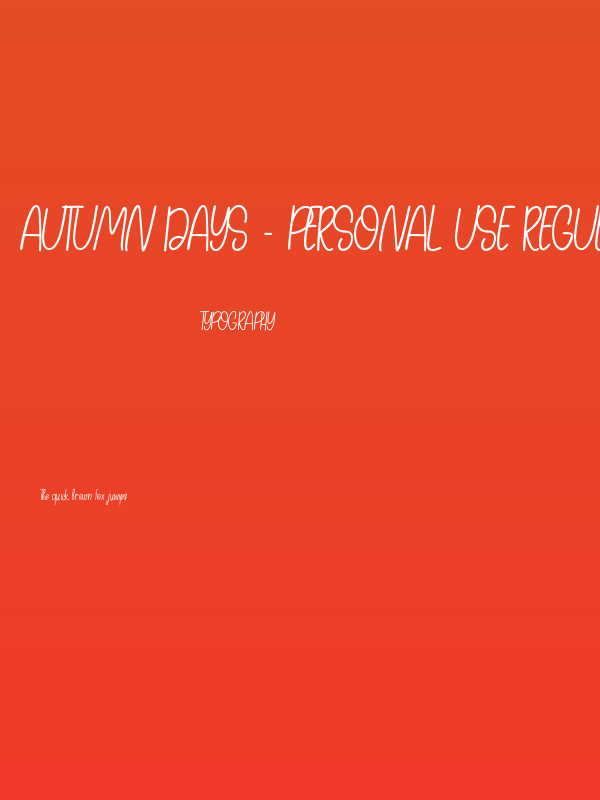 Autumn Days - Personal Use Regular Poster