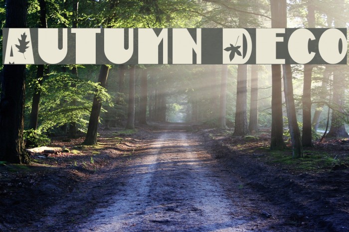 Autumn Deco Font examples