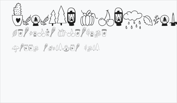 Autumn Dingbats Business Card