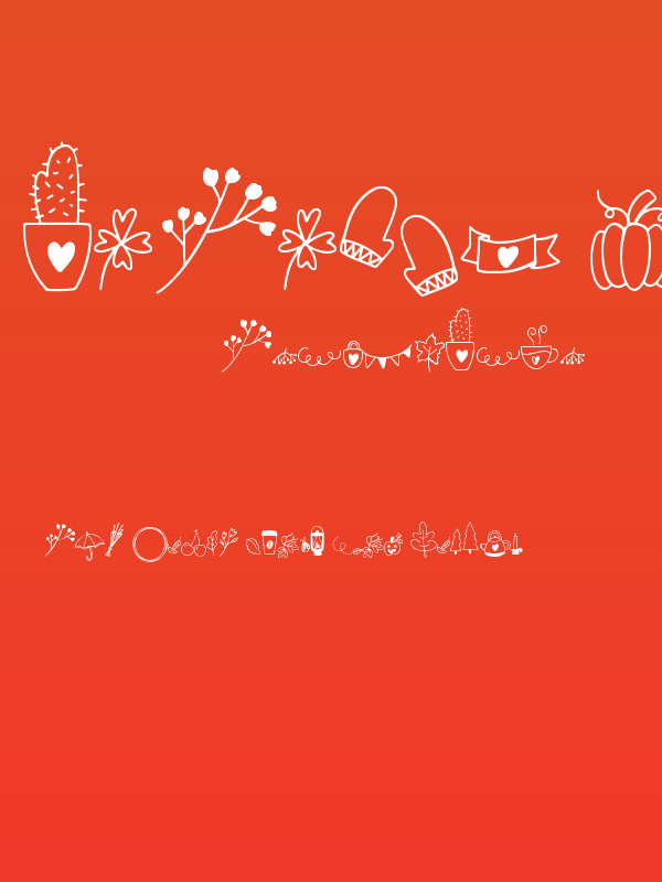 Autumn Dingbats Poster