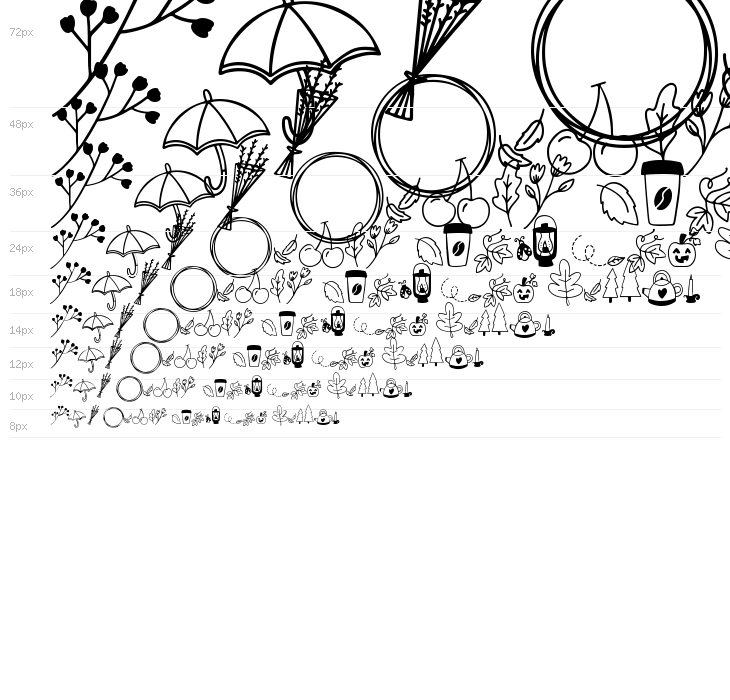 Autumn Dingbats Waterfall