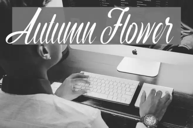 Autumn Flower Font examples