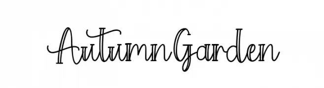 Autumn Garden  Frei Schriftart Herunterladen