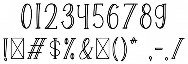 Autumn Garden Font OTHER CHARS