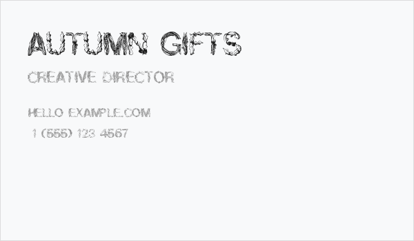 Autumn Gifts Business Card