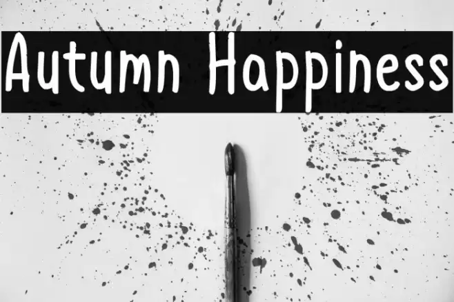 Autumn Happiness Font examples