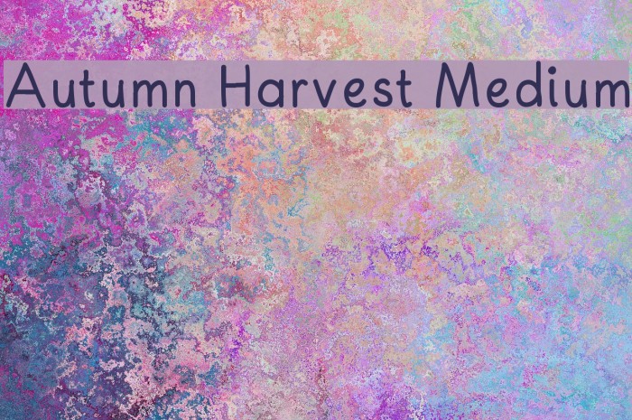 Autumn Harvest Medium Font examples