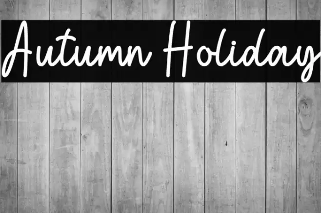 Autumn Holiday Font examples