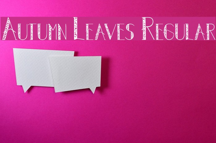 Autumn Leaves Regular Font examples
