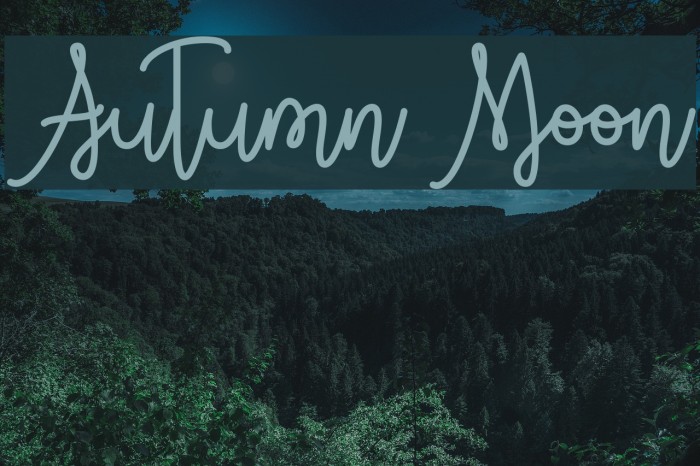 Autumn Moon Font examples