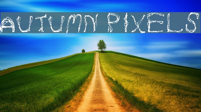 Autumn Pixels Шрифта examples