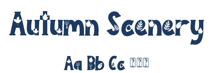 Autumn Scenery Font Preview