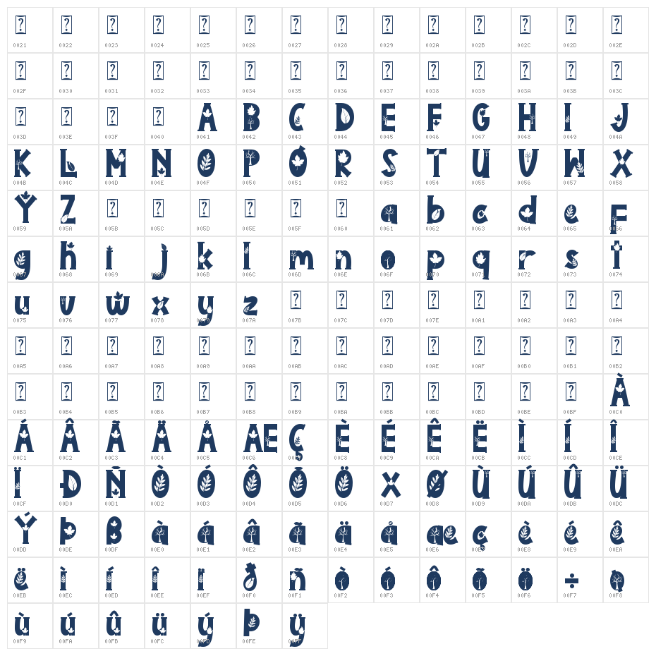 Autumn Scenery Character Map