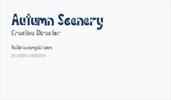 Autumn Scenery Business Card