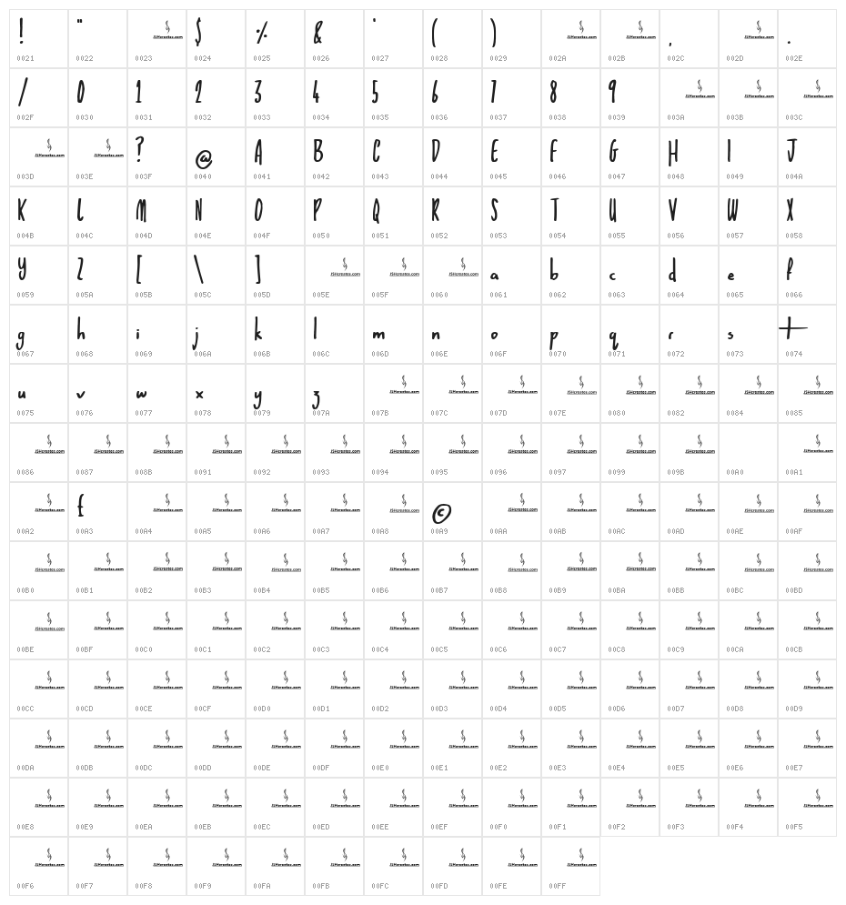 Autumn Sunrise Character Map
