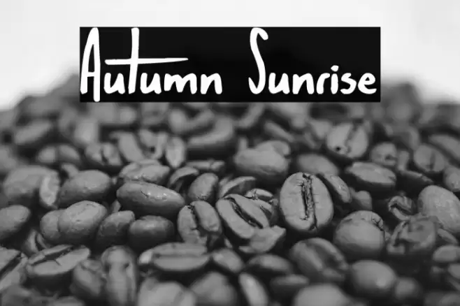 Autumn Sunrise Font examples