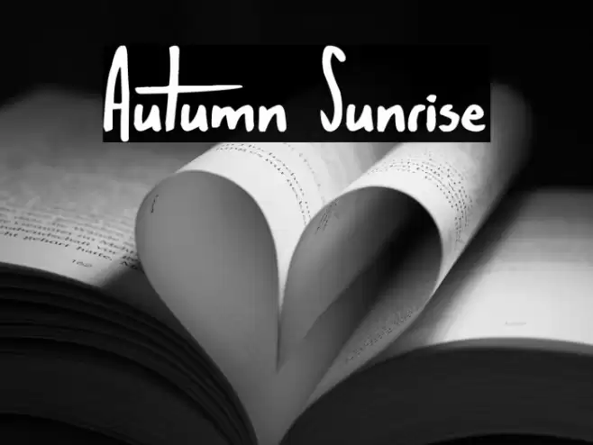 Autumn Sunrise Font examples