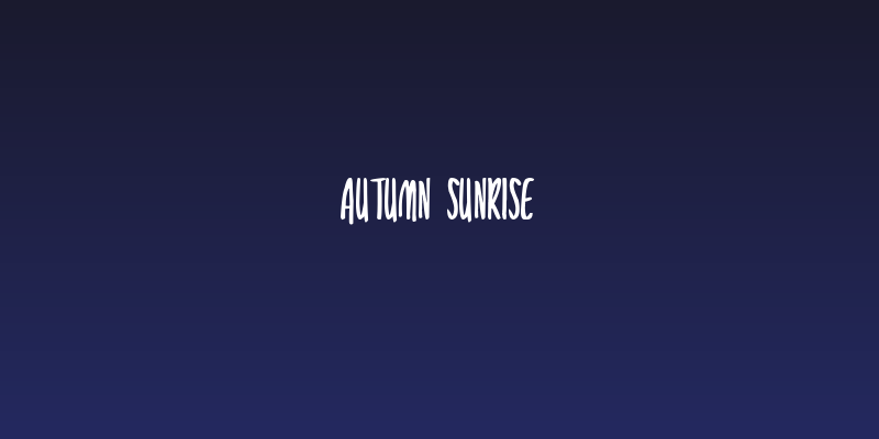 Autumn Sunrise Social Header