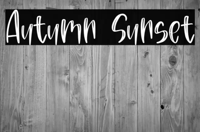 Autumn Sunset Font examples