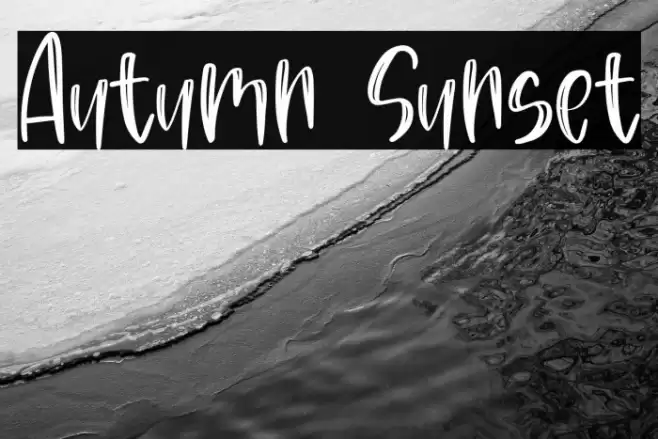 Autumn Sunset Font examples