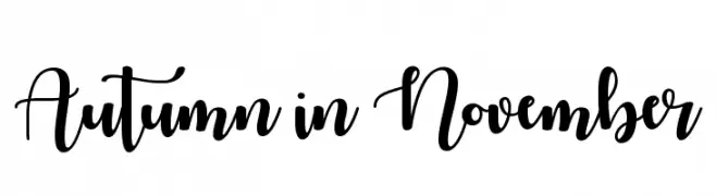 Autumn in November  Frei Schriftart Herunterladen