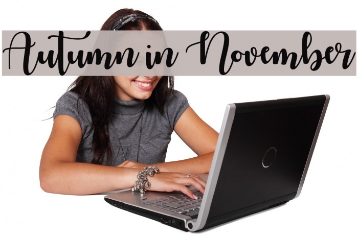 Autumn in November Font examples