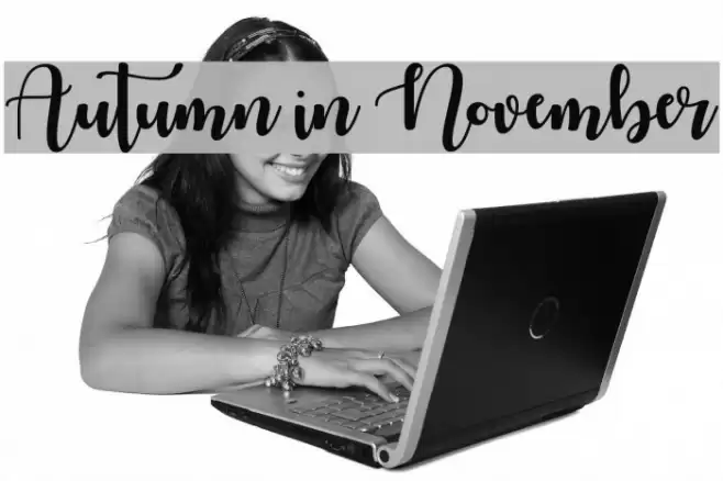 Autumn in November Шрифта examples